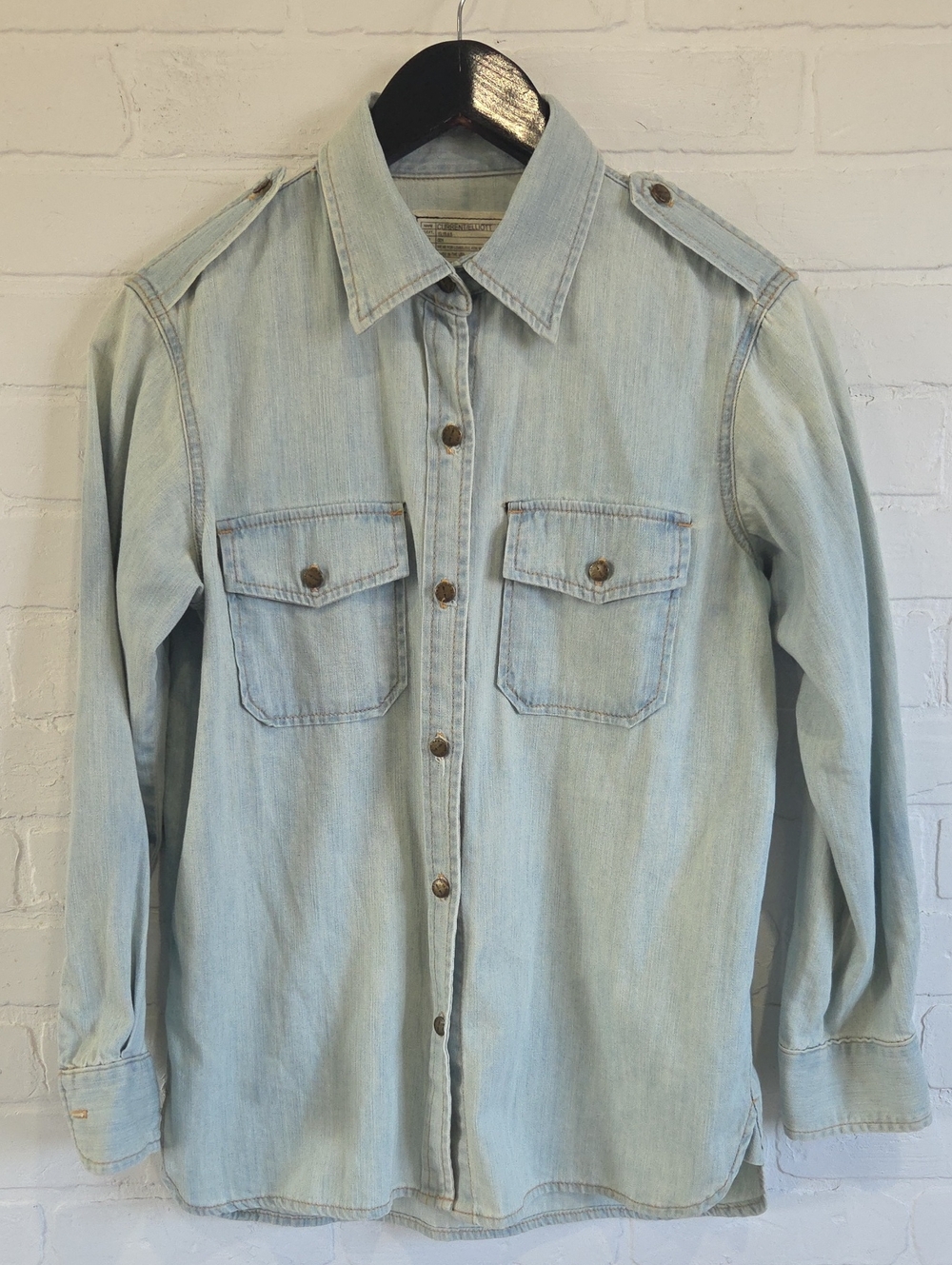 Current/Elliott Light Blue Button-Down Shirt